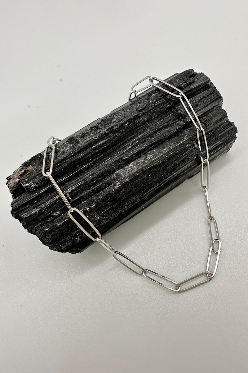 Blue Ox Signature Jewelry - Elongated Link Bracelet with Lobster Clasp in Sterling Silver