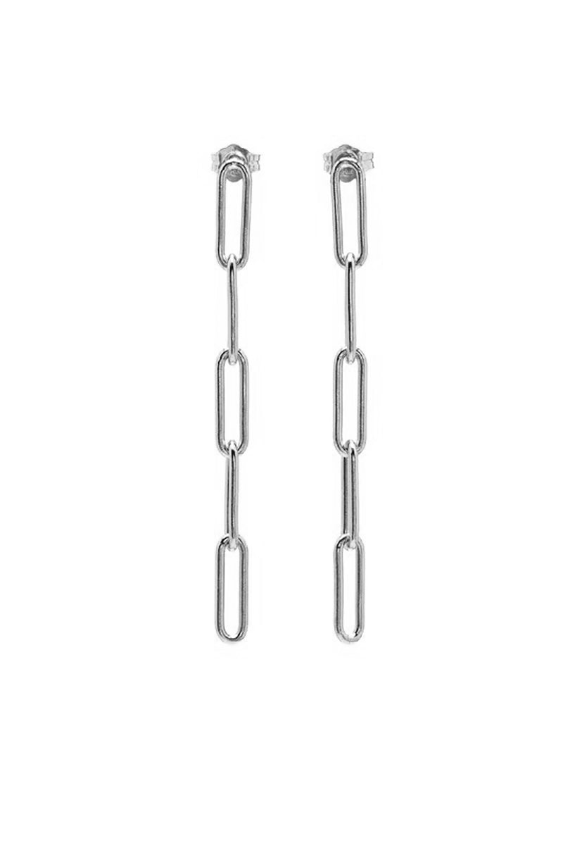 Kenda Kist - Paper Clip Post Earrings in Silver