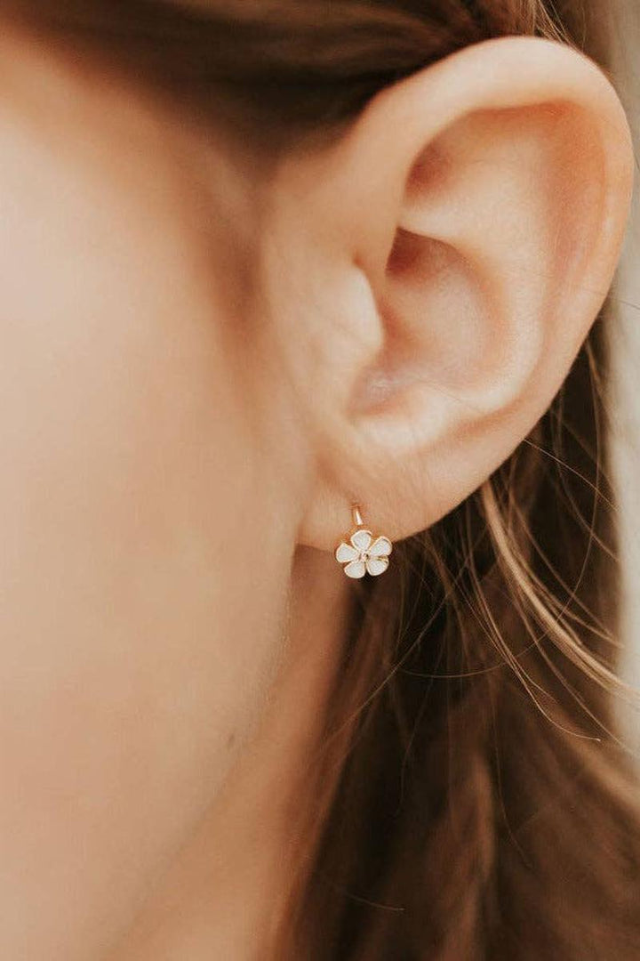 Mauve Jewlery Co. - Flower Mini Hoops in Gold