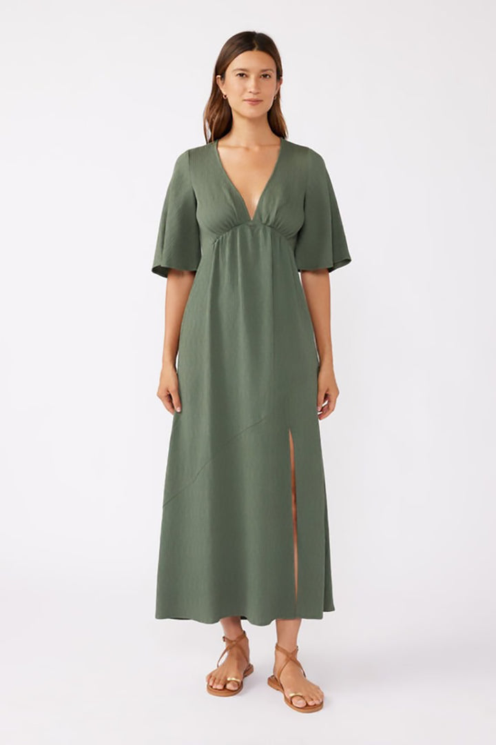Lovestitch - Whisper Maxi Dress in Olive