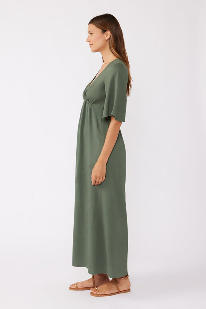 Lovestitch - Whisper Maxi Dress in Olive