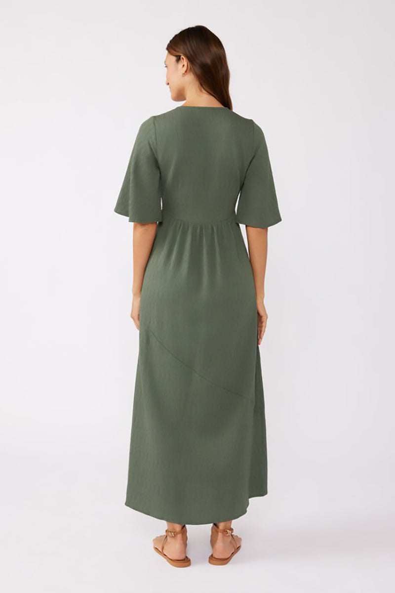 Lovestitch - Whisper Maxi Dress in Olive