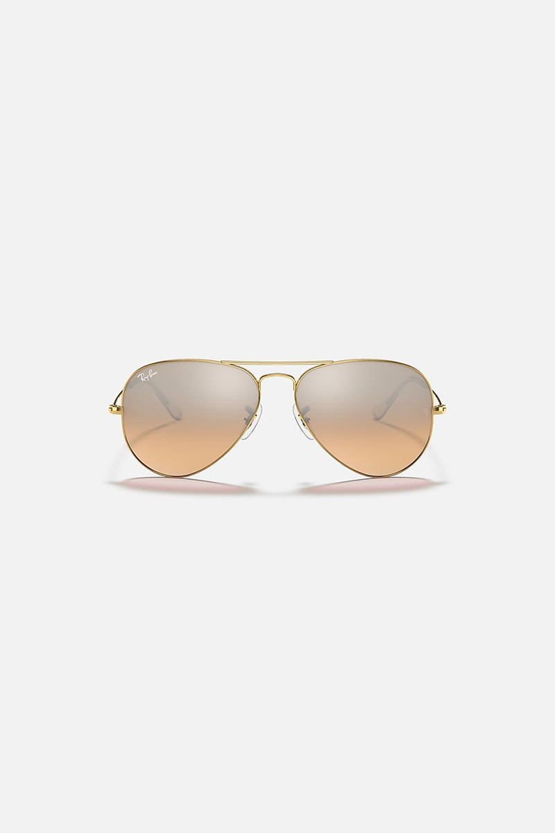 Ray Ban - Aviator Gradient in Polished Gold Frames with Silver Mirror Lenses - RB3025001/3E
