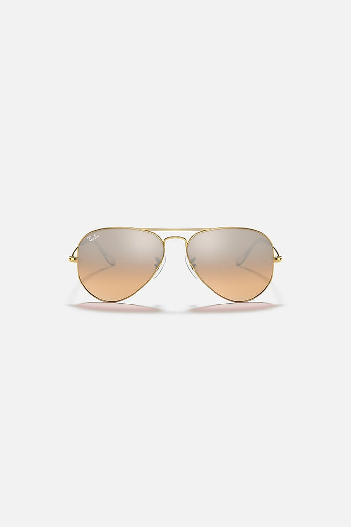 Ray Ban - Aviator Gradient in Polished Gold Frames with Silver Mirror Lenses - RB3025001/3E