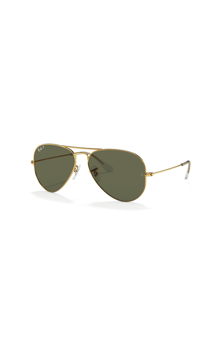 Ray Ban - Aviator Large Metal in Arista Frames with Green Polarized Lenses - RB3025001/5858