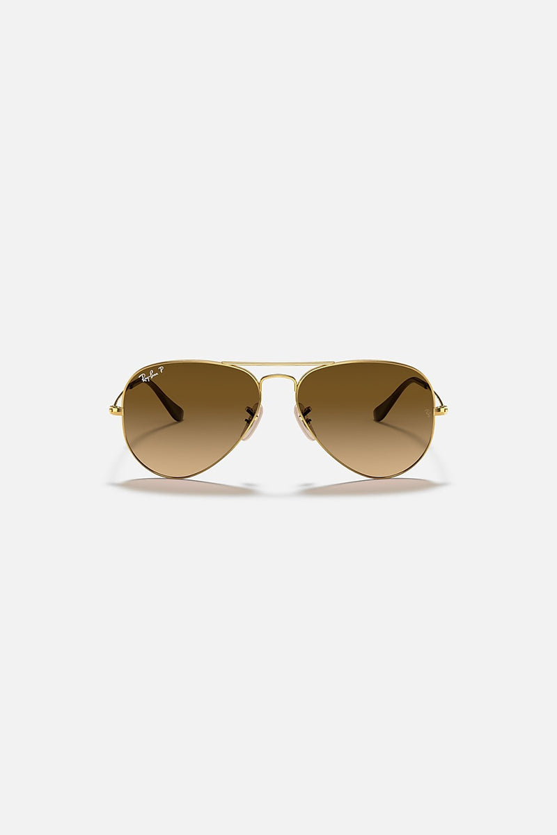Ray Ban - Aviator Arista in Polished Gold Frames with Brown Gradient Lenses - RB3025001/M258