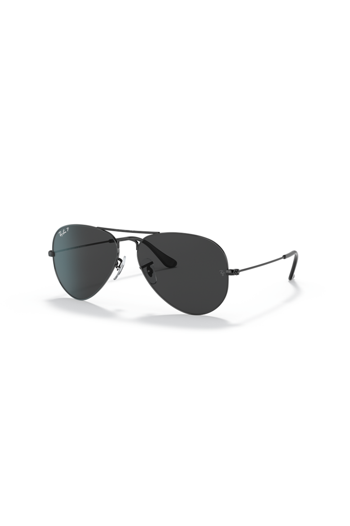 Ray Ban - Aviator Total Black in Polished Black Frames with Black Lenses - RB3025002/48