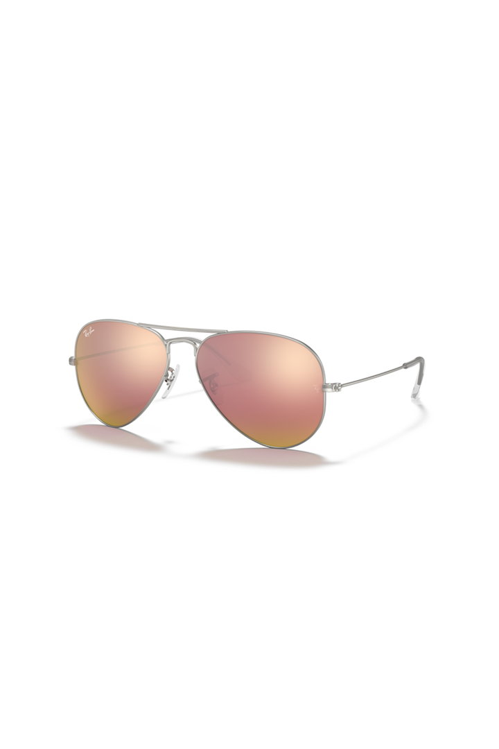 Ray Ban - Aviator Large Metal in Matte Silver Frames with Copper Flash Lenses - RB3025019/Z2