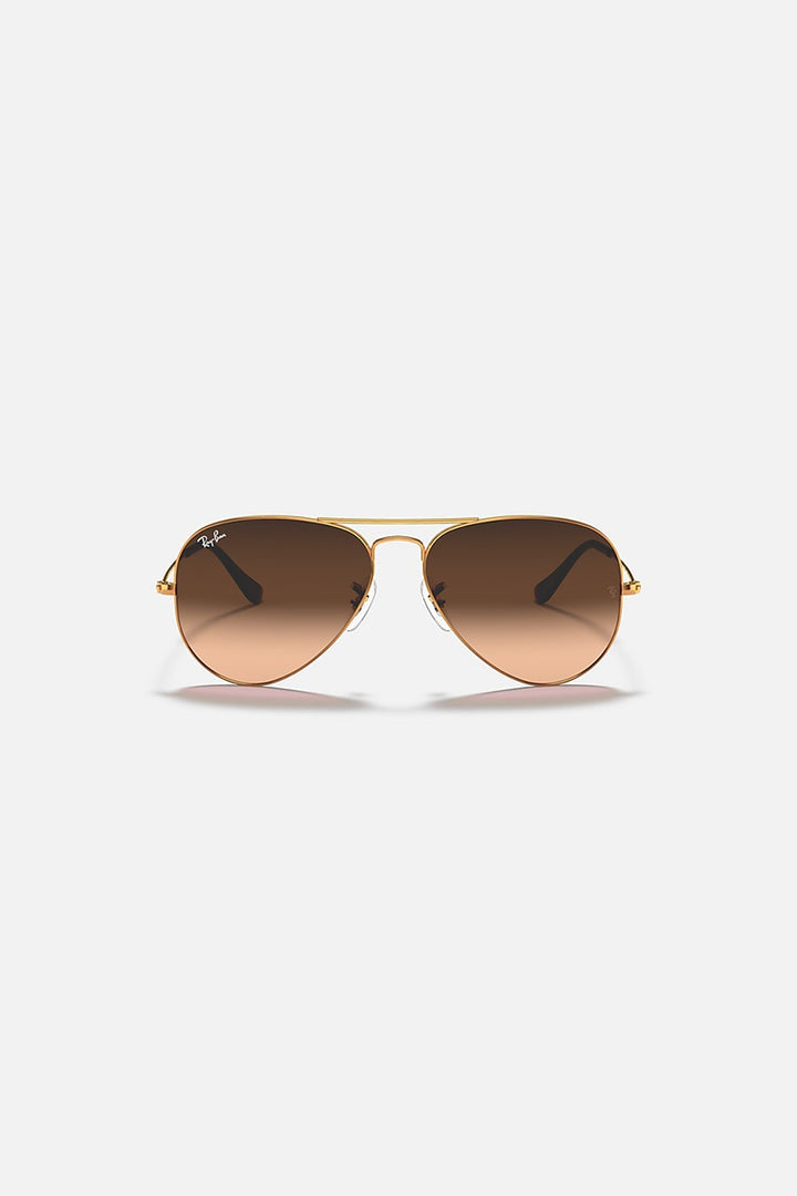 Ray Ban - Aviator Gradient in Polished Light Bronze Frames with Brown Gradient Lenses - RB30259001A558