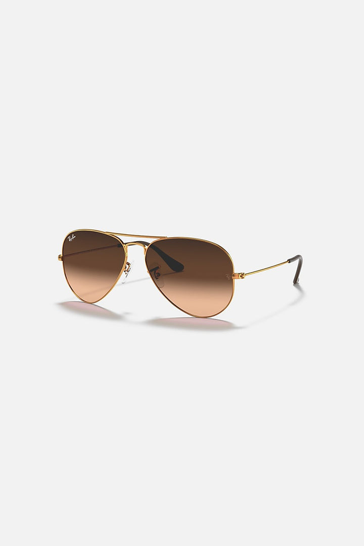 Ray Ban - Aviator Gradient in Polished Light Bronze Frames with Brown Gradient Lenses - RB30259001A558