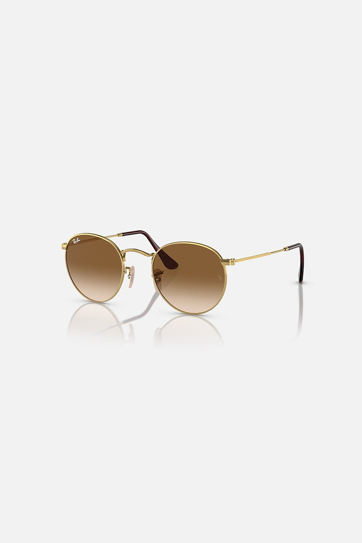 Ray Ban - Round Metal in Polished Gold Frames with Brown Gradient Lenses - RB3447001/51
