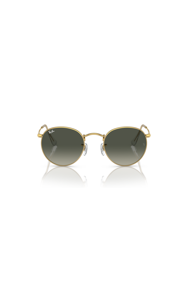 Ray Ban - Round Metal in Polished Gold Frames with Grey Gradient Lenses - RB3447001