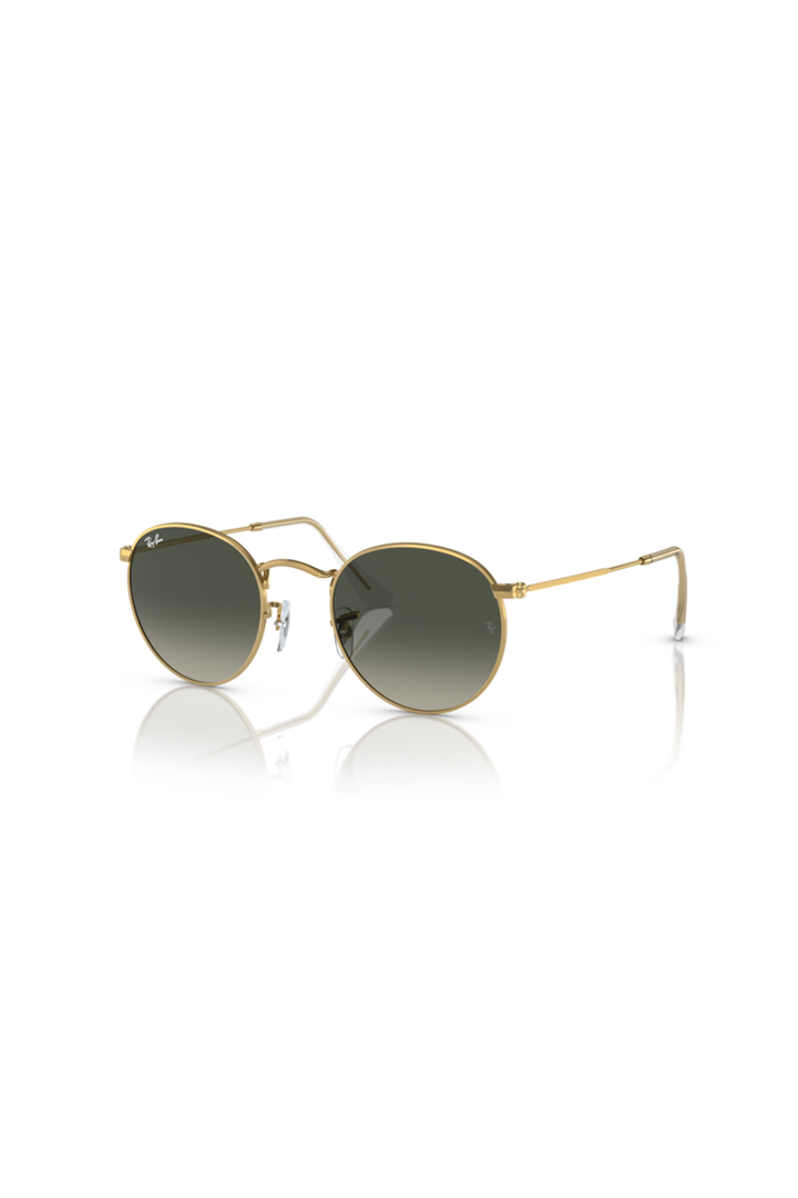 Ray Ban - Round Metal in Polished Gold Frames with Grey Gradient Lenses - RB3447001