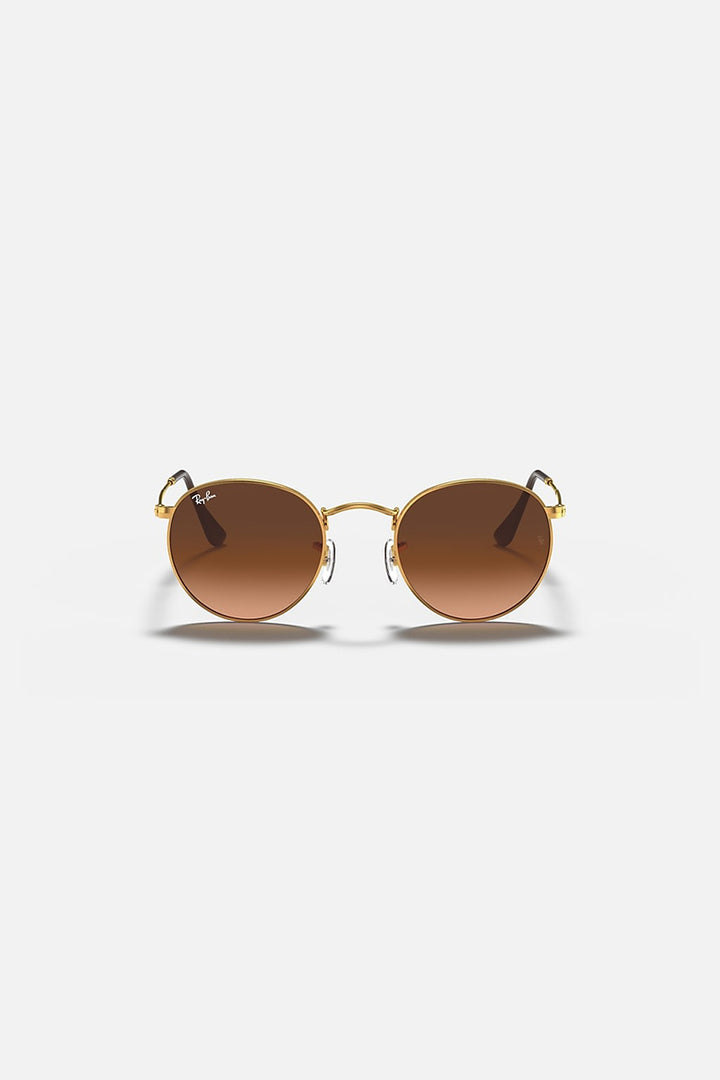 Ray Ban - Round Metal in Polished Light Bronze Frames with Pink/Brown Gradient Lenses - RB34479001A5