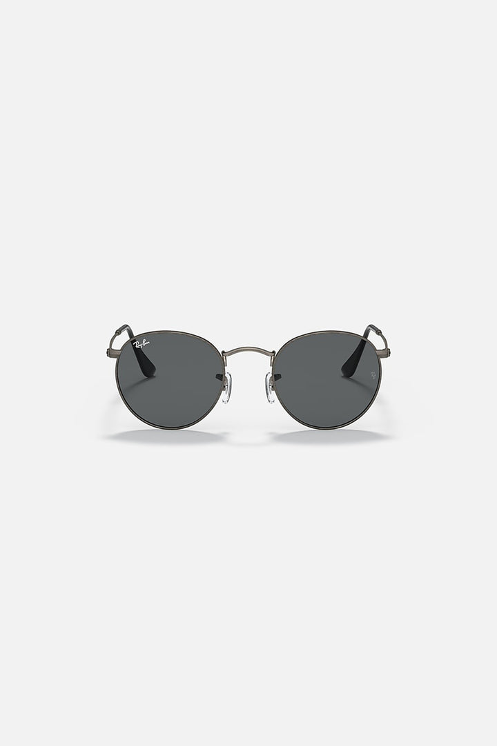 Ray Ban - Round Metal Antiqued in Matte Gunmetal Frames with Grey Classic Lenses - RB34479229B150