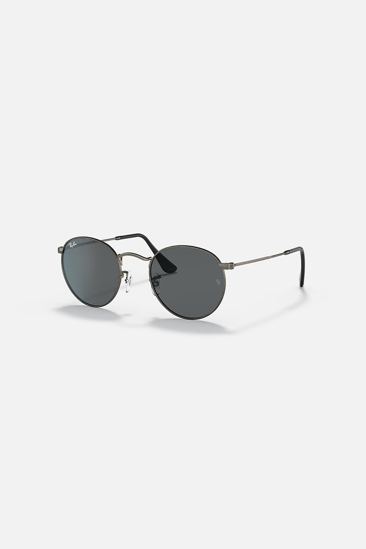 Ray Ban - Round Metal Antiqued in Matte Gunmetal Frames with Grey Classic Lenses - RB34479229B150