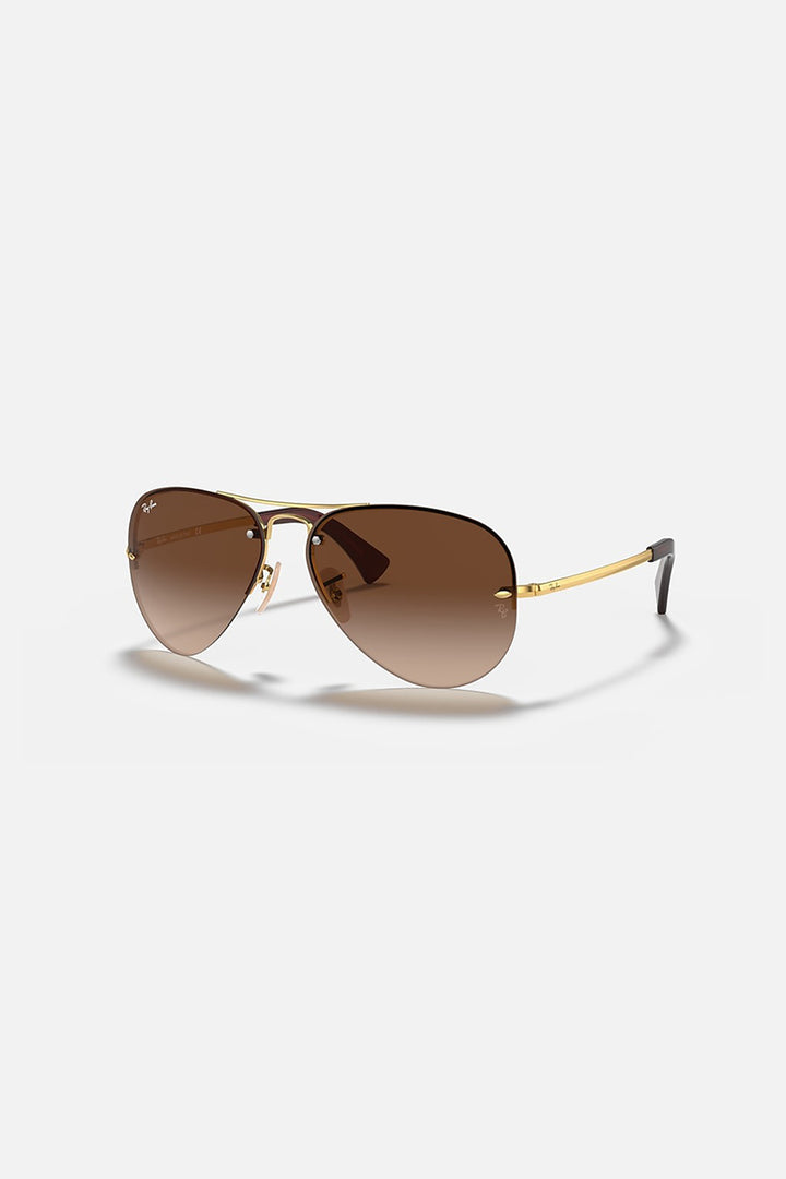 Ray Ban - RB3449 in Polished Gold Frames with Brown Gradient Lenses - RB3449001/1359