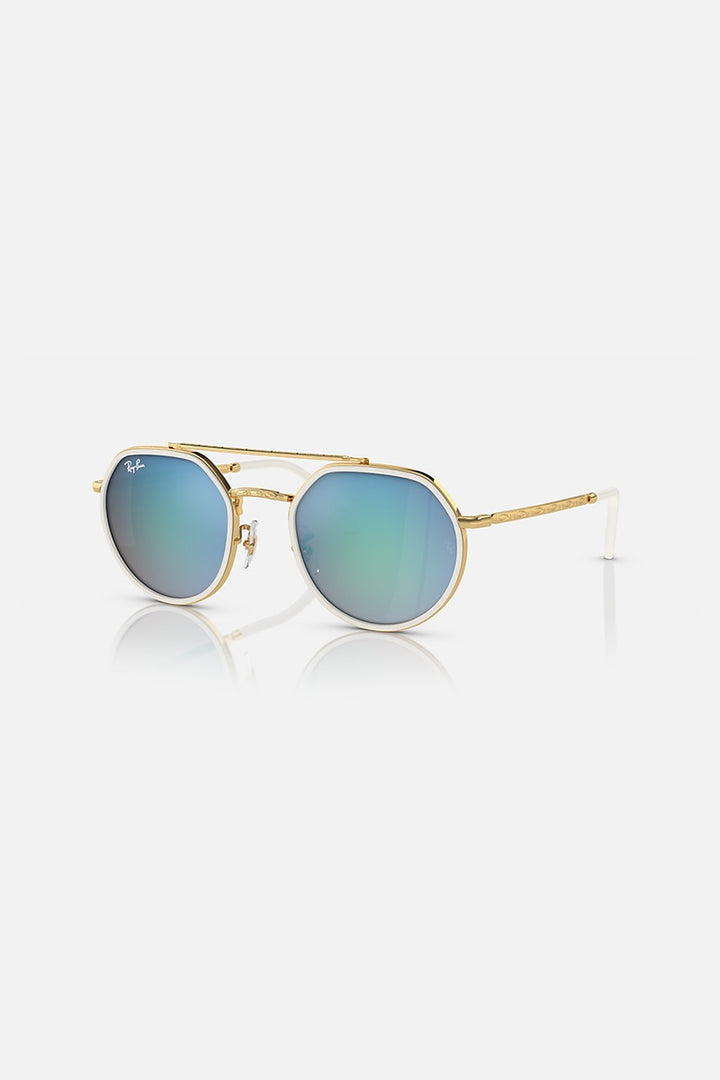 Ray Ban - Arista Gold Polished Frame Brown Gradient/Blue Lenses - RB3765001/4053