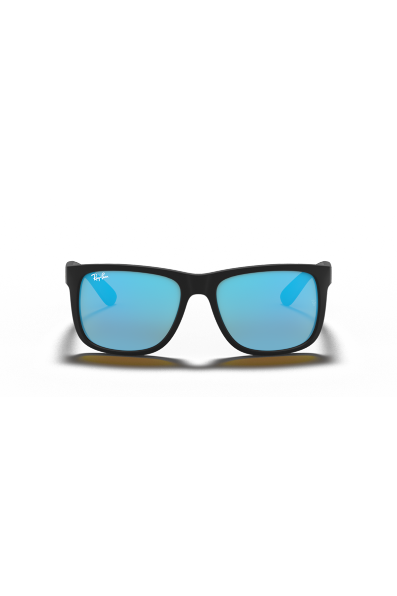 Ray Ban - Justin Color Mix in Matte Black with Blue Mirror Lenses - RB4165622/55