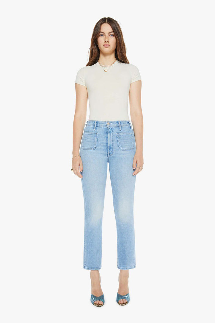 Mother Denim - The Hustler Patch Pocket Ankle in Tune In Tune Out