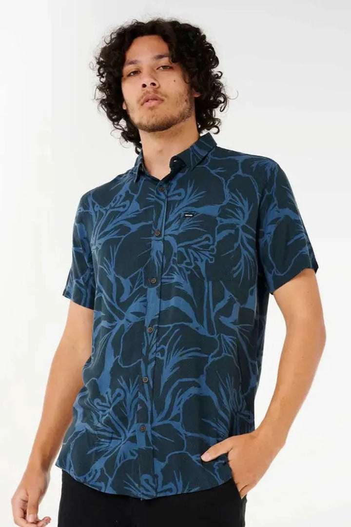 Rip Curl - Artist Of The Search - Cody Welsh Short Sleeve Shirt in Navy