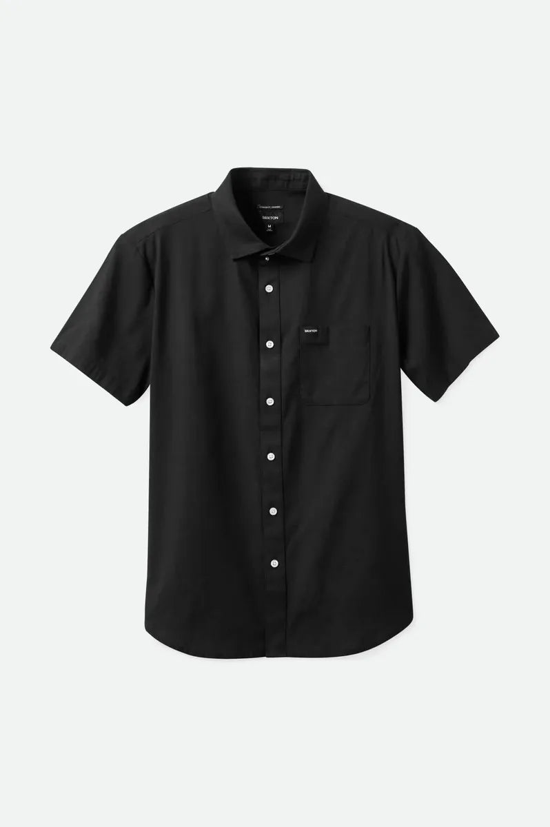 Brixton - Charter Oxford Short Sleeve Shirt in Black