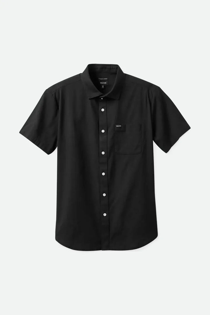 Brixton - Charter Oxford Short Sleeve Shirt in Black