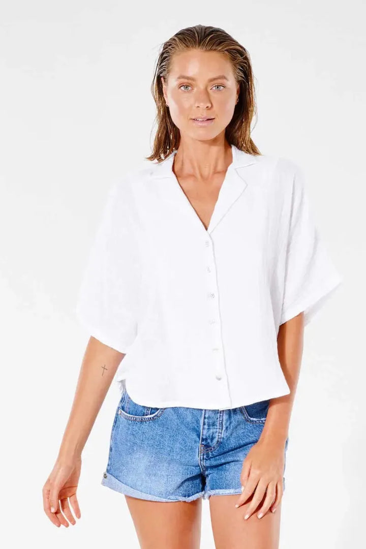 Rip Curl - Premium Surf Short Sleeve Shirt in White