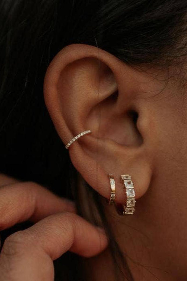 Mauve Jewlery Co. - Diana Diamond Hoops in Silver