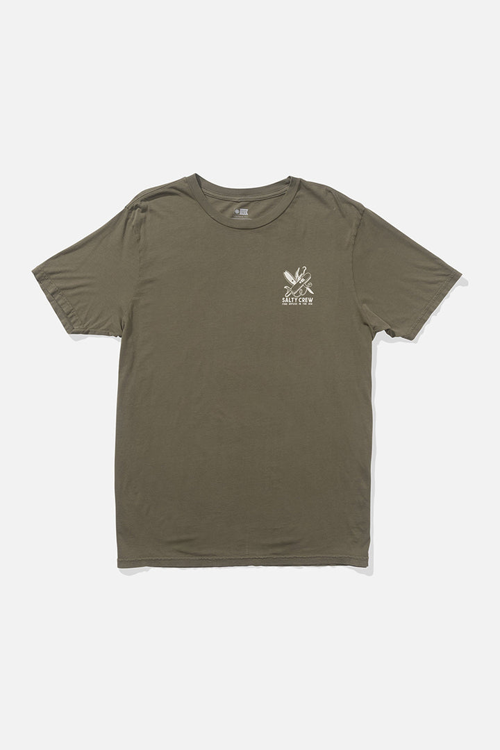 Salty Crew - Pocket Knife Vintage Tee in Dusty Olive