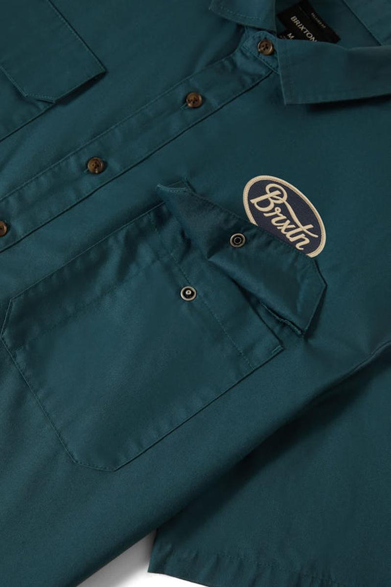 Brixton - Mechanics CRU Short Sleeve Shirt in Night Sage