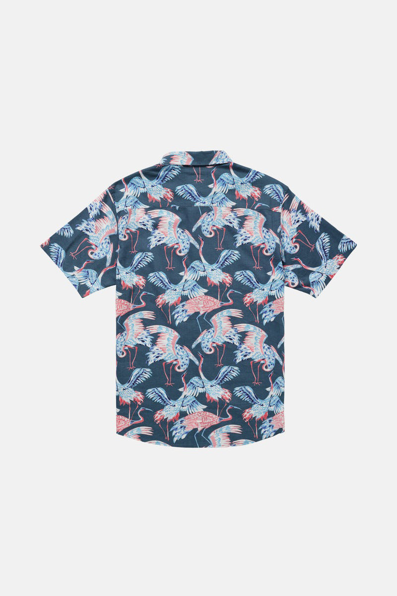 RVCA - Day Break Short Sleeve Shirt in Duck Blue