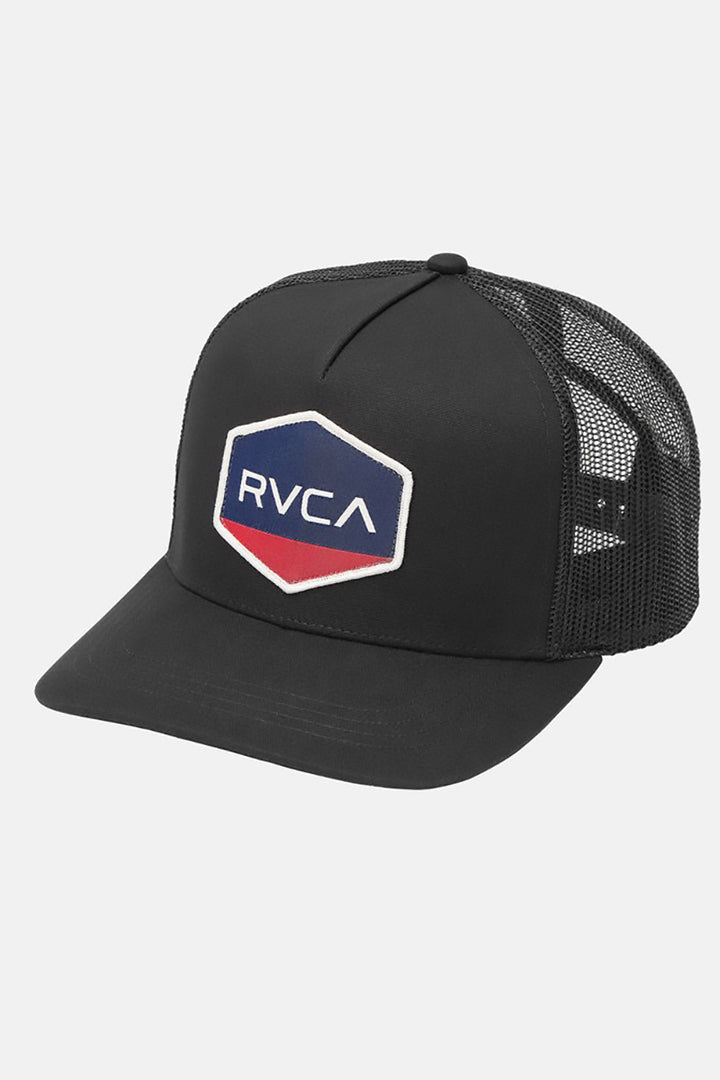 RVCA - Commonwealth Curved Trucker in Black