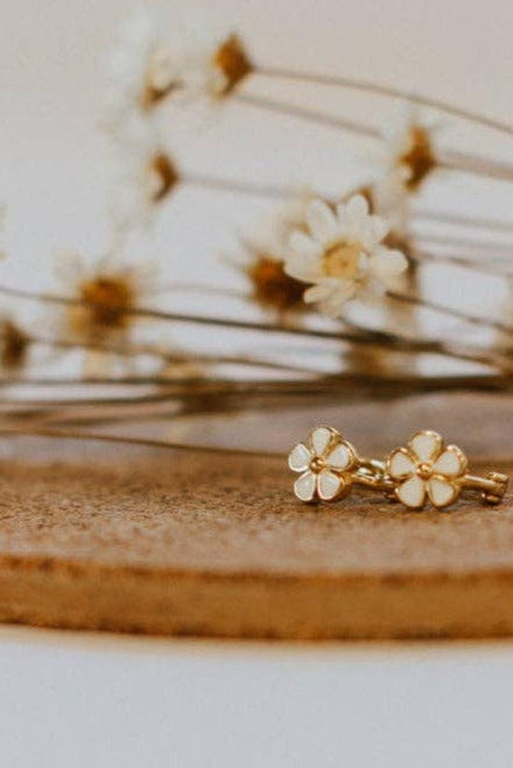 Mauve Jewlery Co. - Flower Mini Hoops in Gold