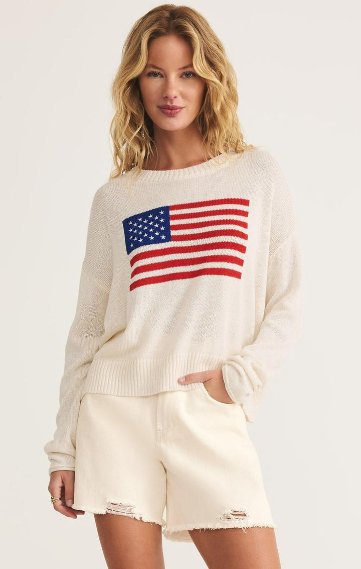 Z Supply - Sienna Flag Sweater in Sea Salt