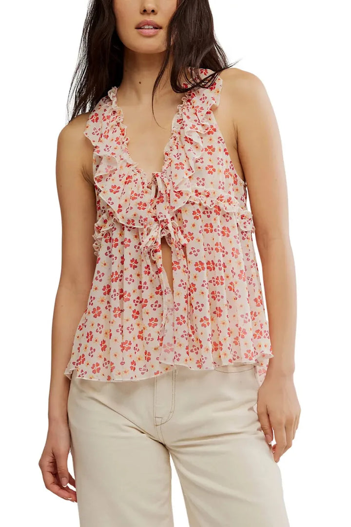 Free People - Fearless Knit Tank in Ivory Combo
