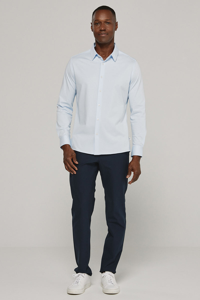 7DIAMONDS - Girona Long Sleeve Shirt in Light Blue