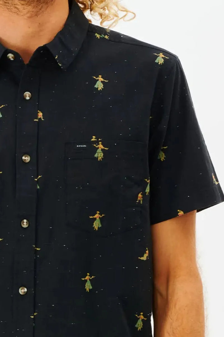 Rip Curl -Hula Breach Short Sleeve Shirt in Black