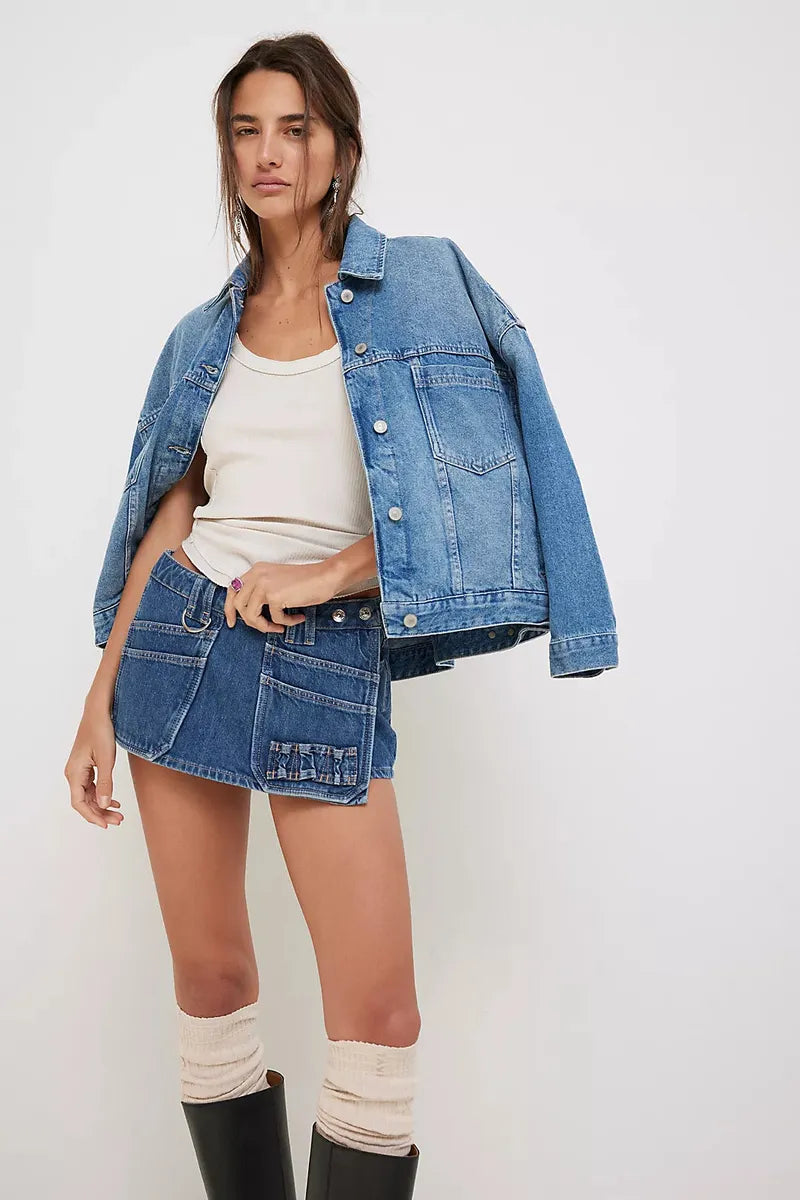Free People - We The Free Opal Swing Jacket in Cowboy Romance