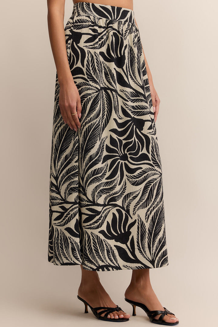 Z Supply - Serendipity Isla Leaf Skirt in Black