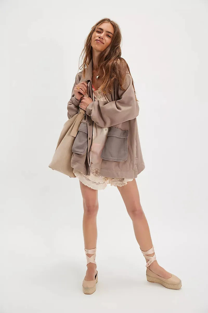 Free People - We The Free Alexa Sweatshirt in Dusted Cocoa