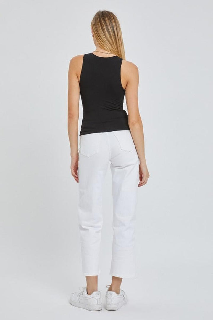 Be Cool - Basic Round Neck Tank in Black