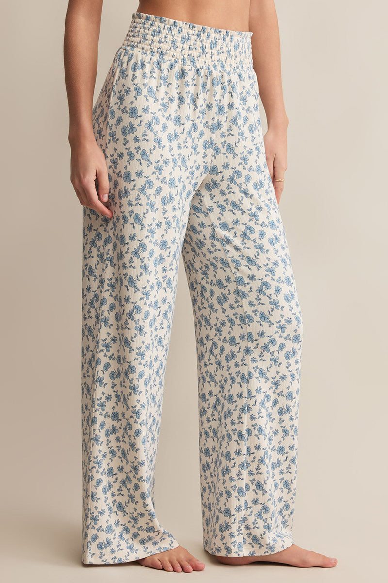 Z Supply - Dawn Smocked Ditsy Pant in Crystal