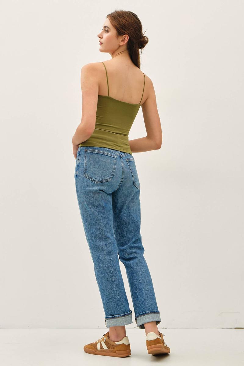 Be Cool - Basic Solid Cami in  Martini Olive