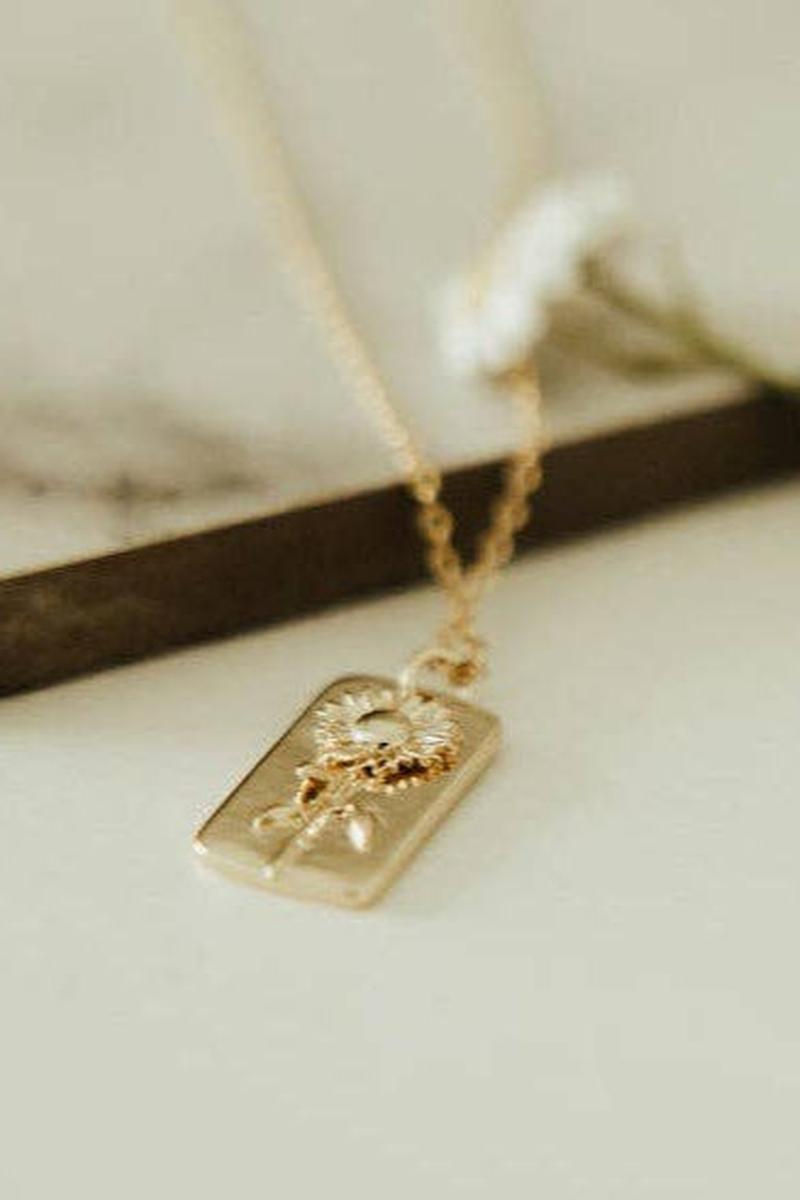 Mauve Jewlery Co. - Sunflower Necklace in Gold