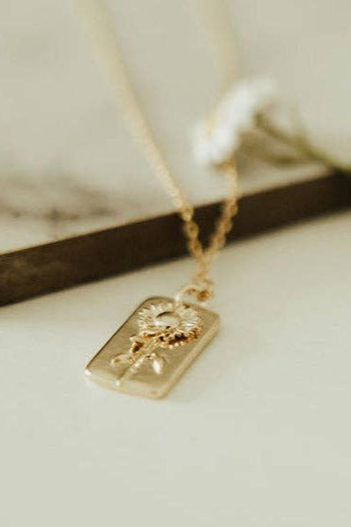 Mauve Jewlery Co. - Sunflower Necklace in Gold