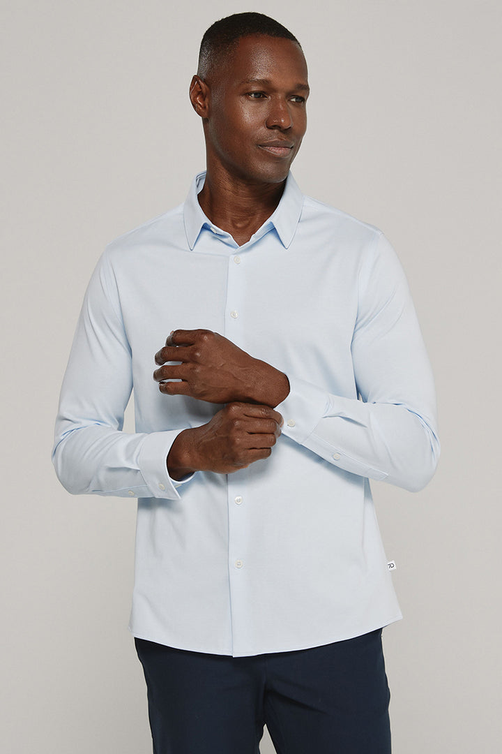 7DIAMONDS - Girona Long Sleeve Shirt in Light Blue