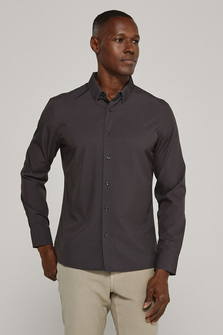 7DIAMONDS - Niall Long Sleeve Shirt in Black