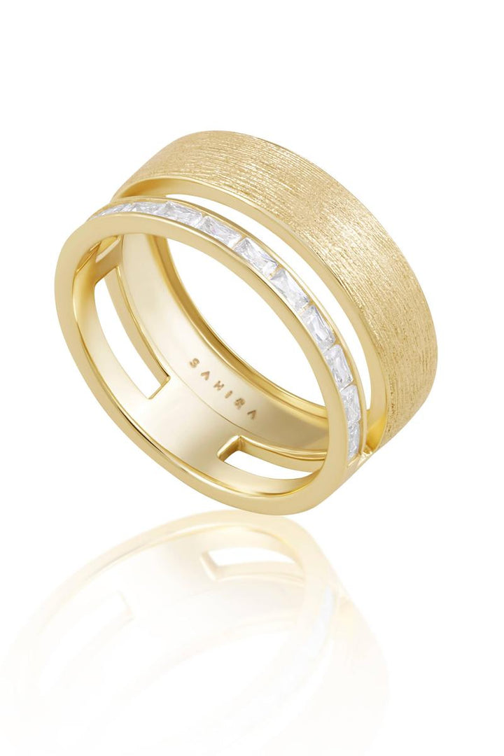 Sahira Jewelry - Carter Ring in 18k Gold Plated Size 8