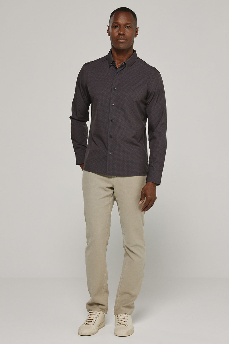 7DIAMONDS - Niall Long Sleeve Shirt in Black